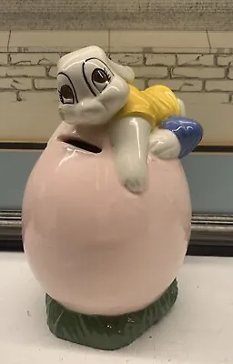 Vintage EASTER  Bunny Rabbit - 🌟Type Piggy Bank Coin Bank Cute And Adorable🌟 • $1.99