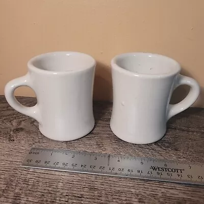 PAIR Vtg VITRIFIED China Restaurant Ware Vitrified Coffee Mug Cup MADE USA • $8