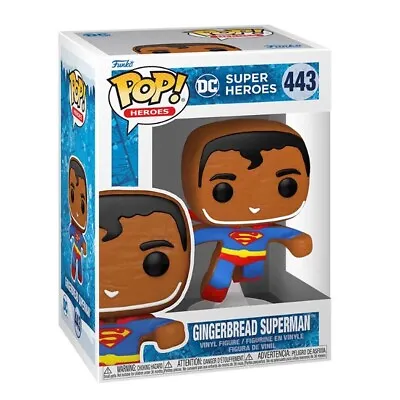 £10 • Buy Funko Pop! DC Super Heroes Gingerbread Superman Holiday 2022 #443 New In Box
