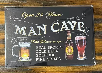 Man Cave Open 24 Hours Novelty Metal Sign 12  X 8  NEW! • $8.89