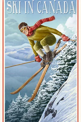 366206 Ski In Canada Vintage Travel Art Decor Wall Print Poster • $29.95