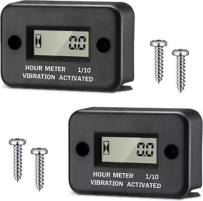 2 Pieces Vibration Hour Meter Wireless Engine Hourmeter LCD Digital Hour Gauge V • $25.66