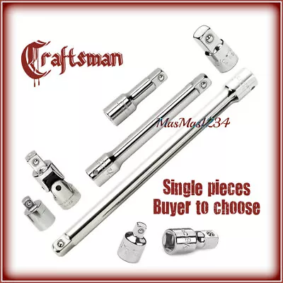 CRAFTSMAN Socket Adapters Extension Universal Joint 1/4  3/8  1/2  Fast Ship • $7.95