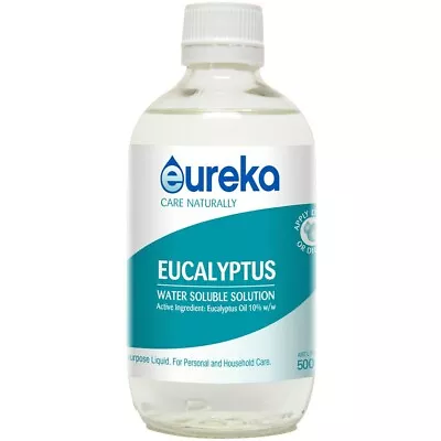 New Eureka Eucalyptus Water Soluble Solution 500ml Relief Of Coughs And Colds • $16.49