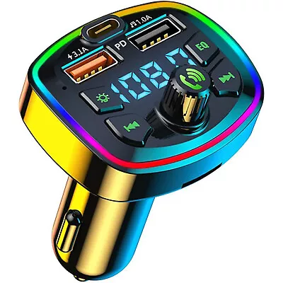 Bluetooth FM Transmitter Car Adapter 38W USB Charger Wireless Radio MP3 Handfree • $10.99