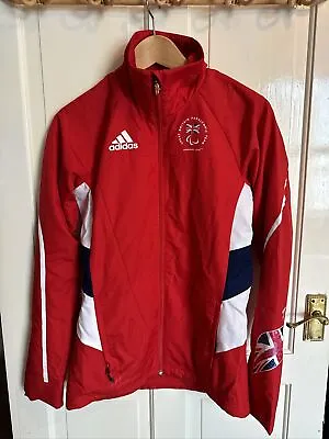 Adidas Team Gb Paralympic Vancouver 2010 Jacket Red UK Size 8 • £44