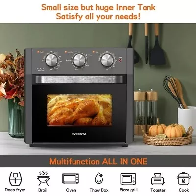 20QT Countertop Convection Toaster Oven Air Fryer Combo Rotisserie Rack Included • $59.99