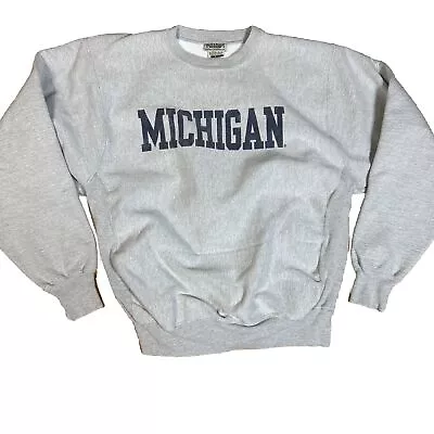 Michigan Wolverines Crewneck Sweater Size Large Gray Steve And Barrys (B1) • $24.99