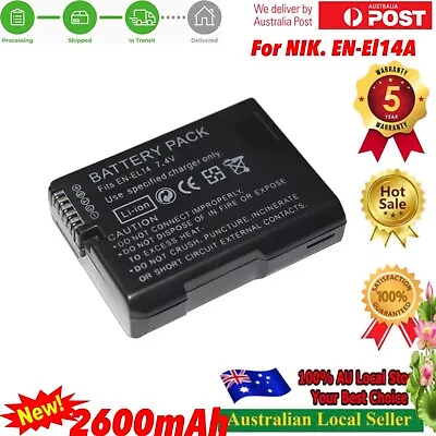 FS EN-EL14a EN-EL14 2600mAh Battery For Nikon D3400 D3300 D3200 D3100 Df • $23.60