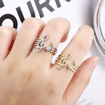 Accessories Simple Women Jewelry Music Note Rings Finger Buckle Geometric Rings • £3.35