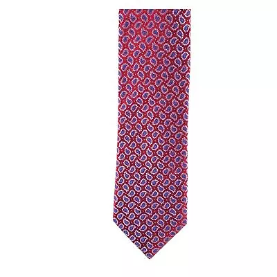 Charles Tyrwhitt Jermyn Street London Micro Paisley Tie Hot Pink Burgundy Blue • $34