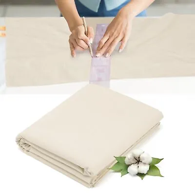 100% Cotton Muslin Fabric- 2Yard Unbleached Muslin Linen Fabric 63  Wide- Tex... • $29.08