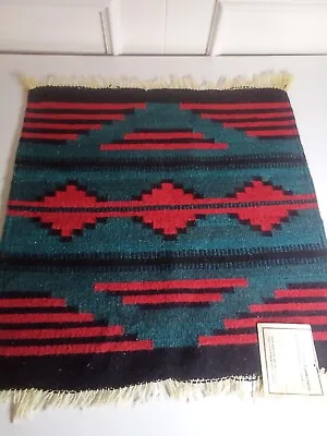 $65 • Buy Vintage Hand Woven Zapotec Indian Mexican Oaxaca Wool Rug/Wall Hanging