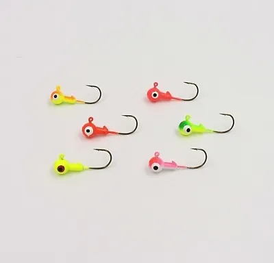 Lures Pro 100 PCs 1/8 1/16 1/32 Oz Lead Jig Head Fishing Hooks Jig Heads Crappie • $28.52