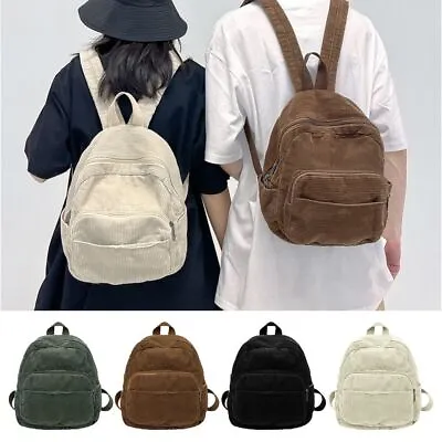 Travel Mini Backpack Purse Corduroy Double Shoulder Bags  Women & Men • $18.32