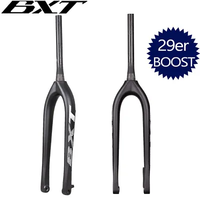 Carbon Fork 29in Plus Thru Axle Boost Forks 110*15mm Black Matt/Glossy MTB Fork • $101.76