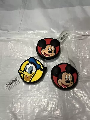 New W Tags Mickey Mouse And Donald Duck Jibbitz Croc Charms.  Lot Of 3 • $5