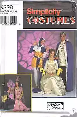 9229 UNCUT Vintage Simplicity SEWING Pattern Halloween Medieval Costumes Jester • $4.89