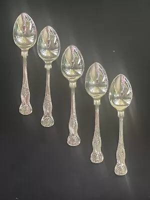 Vintage Dessert Spoons EPNS A1 Kings Pattern Silver Plated Set 5- 4.25” • $35