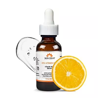 SKIN DEVA 20% Vitamin C Serum For Face With Vitamin E Plus Ferulic Acid Skinc... • $28.85