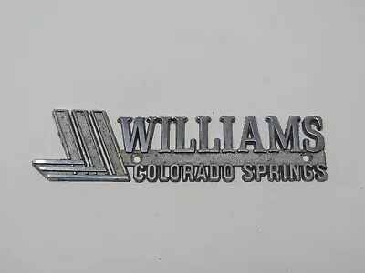 Vintage Williams Chevrolet Colorado Car Dealer Metal Nameplate Emblem Badge • $30