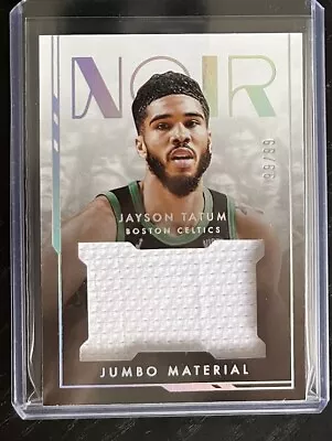 2021 22 Panini Noir Jayson Tatum Jumbo Material Patch 99/99 • £61.39