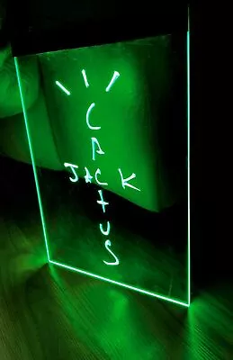 CACTUS JACK LED NEON LIGHT SIGN 12x8 Home Decoration Music Records Rap Scott • $23.99