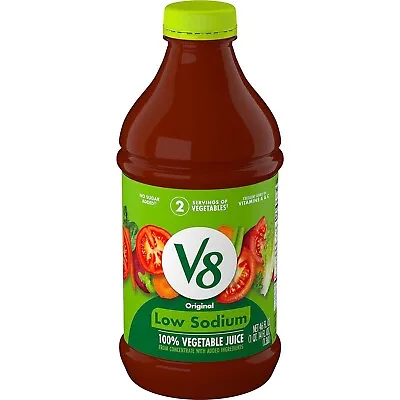 V8 Low Sodium Original 100% Vegetable Juice 46 Fl Oz Bottle • $5.65