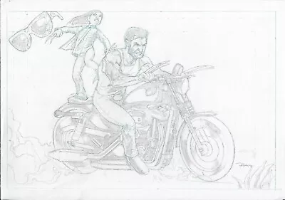 WOLVERINE LOGAN X-23 11x17 ORIGINAL ART DRAWING PINUP PAGE SKETCH MARVEL COMICS • $199.99