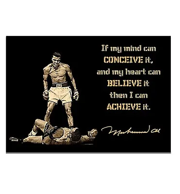 Quote #11 Poster Inspired By Muhammad Ali Famous Boxer Inspiration Sport Picture • £4.99