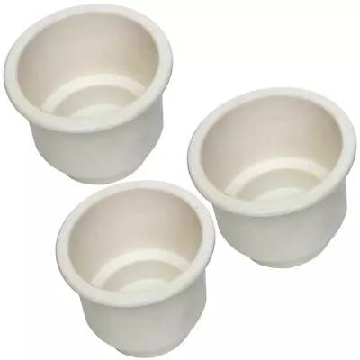 3 Pack White Plastic Cup Holder Boat RV Car Truck Inserts Large Size Jumbo • $9.99