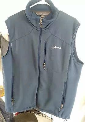 Cloudveil Large Men's Vest Polartec Wind Pro & Power Stretch Sides Full Zip Blue • $50