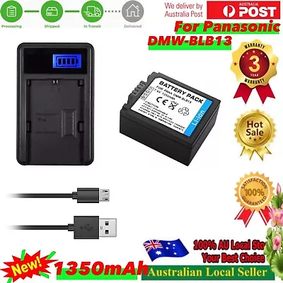 Battery + SLIM Charger For Panasonic Lumix DMC-G1 DMC-G1A DMC-G2 DMC-G2A DMC-G10 • $48.98