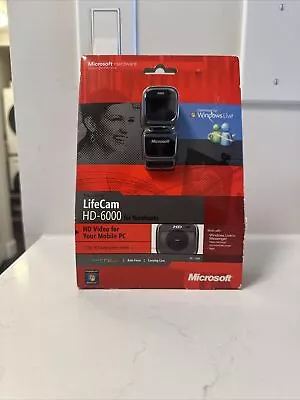 Microsoft LifeCam HD-6000 For Notebook 720p HD Video TrueColor 360° Rotation NEW • $24.99