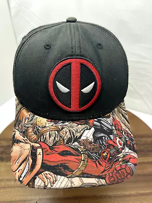 Deadpool Hat Cap Marvel Black Snapback Adult • $9.98