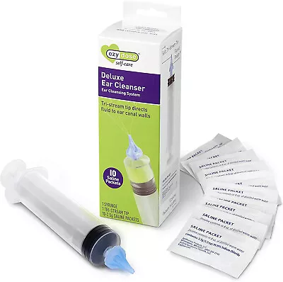 EZY DOSE Ear Wax Removal Kit Deluxe Wax Remover Syringe For Ear Irrigation • £15.49