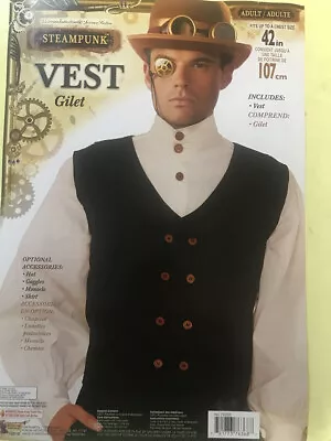 Costume Men Steampunk Vest  Fits Up To 42 Chest. • $15.95