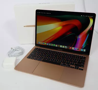 Apple MacBook Air 13-Inch 2020 M1 256GB SSD 8GB RAM Gold Sonoma 2 Cycles • $619.99