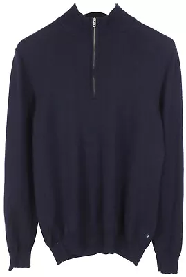 £29.99 • Buy J. LINDEBERG  Jumper Men's ~MEDIUM* Merino Wool Pullover Tight Knit Half Zip