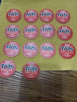 X14  Bundle Of Mixed TAZO Walkers Looney Tunes Pog 1996 • £5