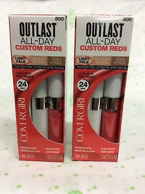 2 X NEW Covergirl Outlast All Day CUSTOM Reds Lip Color #800 CUSTOM CORAL NEW • $35.34