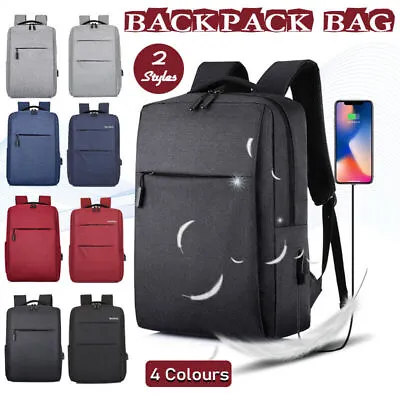 $17.56 • Buy Men Women Canvas Waterproof Backpack Bag School Travel Laptop Bag Business Bag