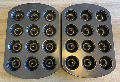 Pair Of WILTON MINI BUNDT CAKE PAN - 12 Individual Per Pan • $19.99