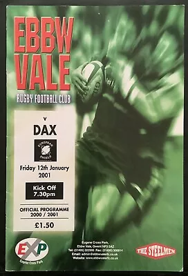 £1.99 • Buy 2001 EBBW VALE V DAX (France) Programme - European Shield Match