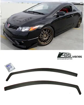 For 06-11 Honda Civic Coupe | JDM In-Channel Side Window Visors Rain Guards • $33.99