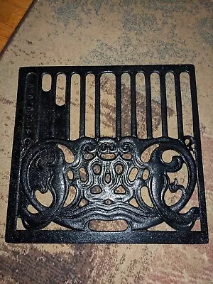 Antique Wood Stove GRATE CAST Iron Oven Vintage Rack Wall Decor Near Mint • $74.95