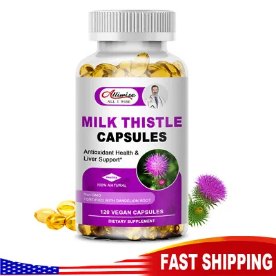 Organic Milk Thistle Capsules 1000mg - Liver CleansingDetox & Repairing Formula • $14.96