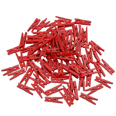 100PCS Mini Clothespins Photos Clothes Pegs For Laundry Clothespins Colored • $6.76