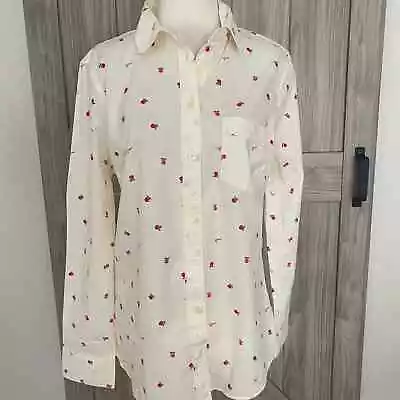 NWT J.Crew Factory Women’s Size Median Apples Button Down  • $59