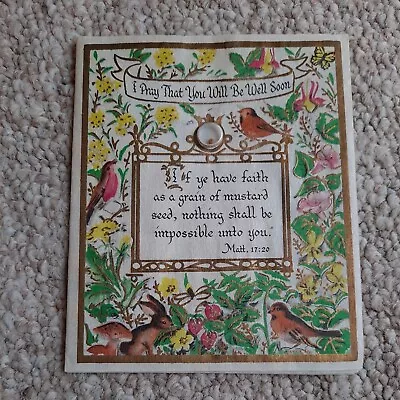 Vtg Buzza Cardozo Get Well Greeting Card Mustard Seed Used Nice • $14.99